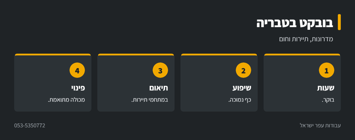 אינפוגרפיקה: עבודות בובקט בטבריה