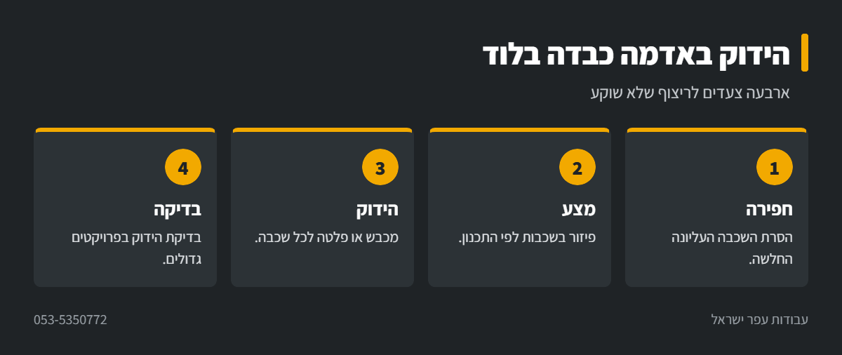 אינפוגרפיקה: הידוק באדמה כבדה בלוד