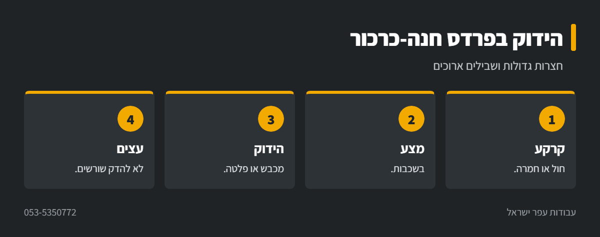 אינפוגרפיקה: הידוק בפרדס חנה-כרכור